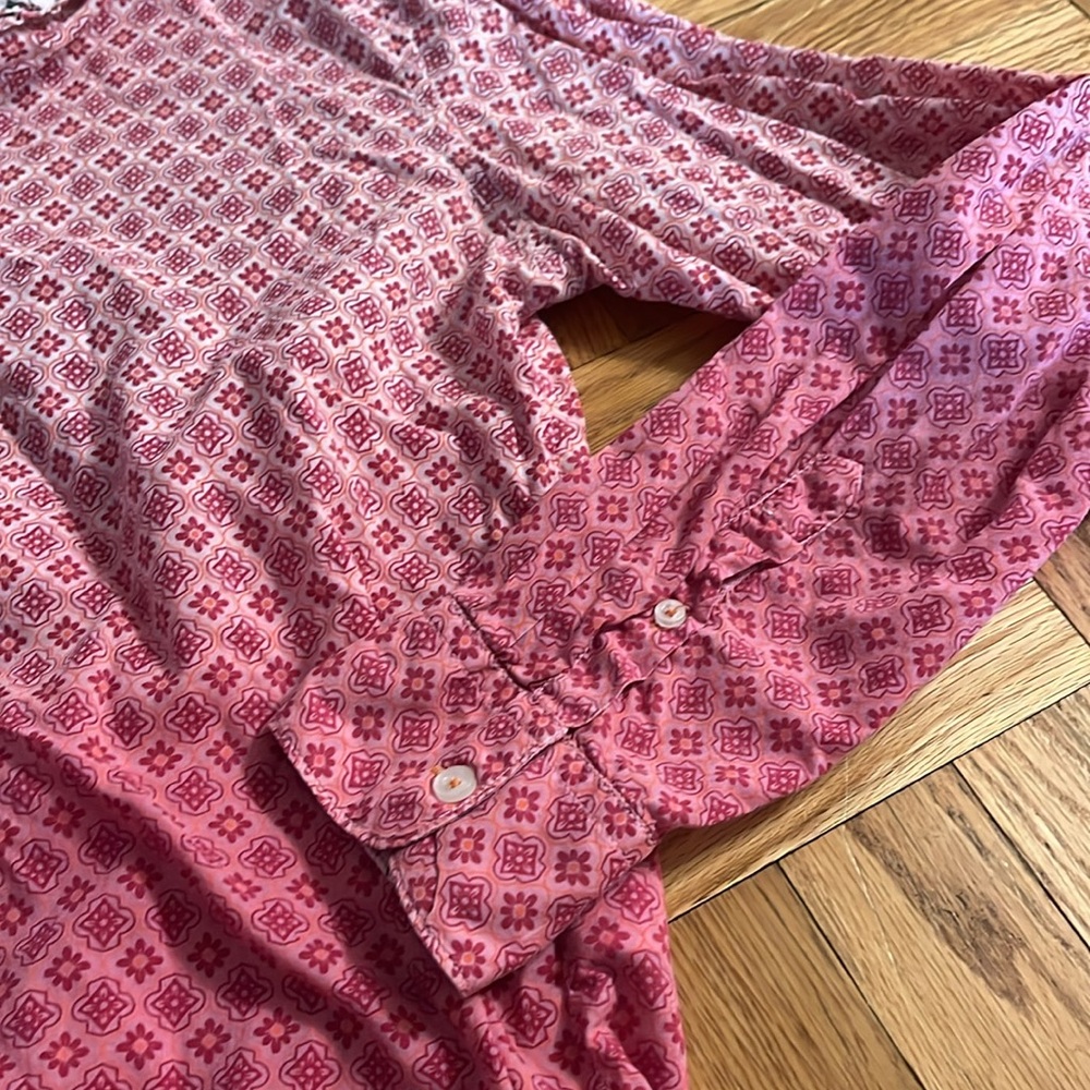 Ganesh Mosaic Graphic Button Down Blouse Size Large - Picture 4 of 6